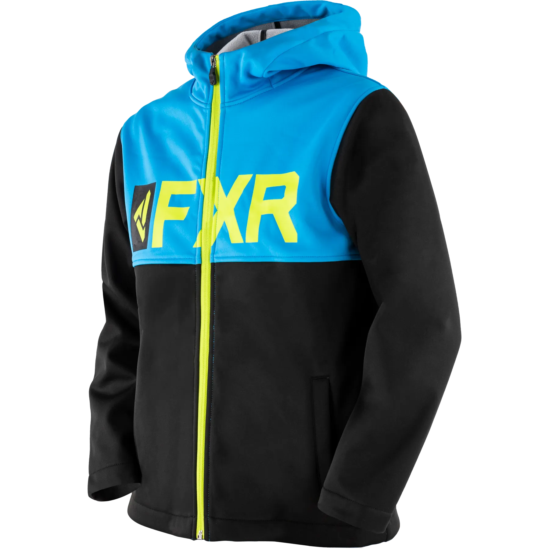 FXR Helium Youth Softshell Black/Blue/Hi-Vis