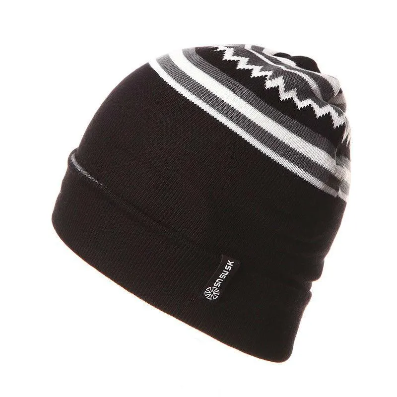 Geometric Patterns Plaid Knit Hat, Skull Cap or Beanie