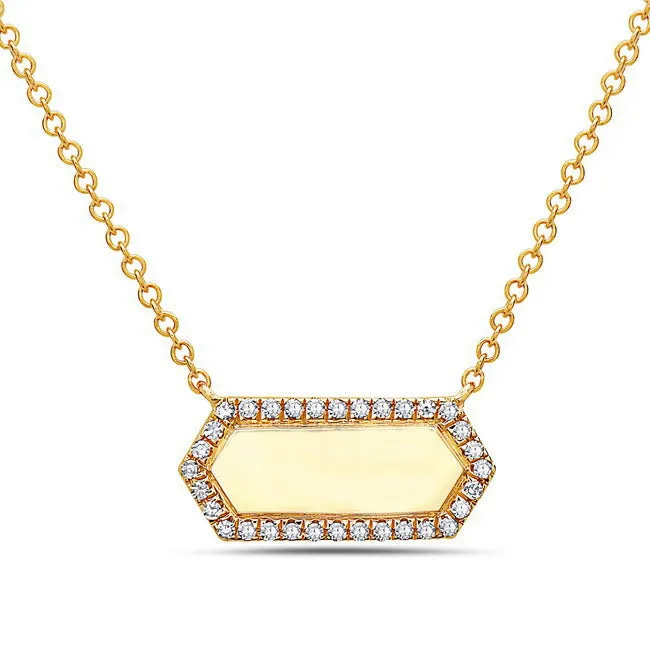 Gold & Diamond Disc Pendant