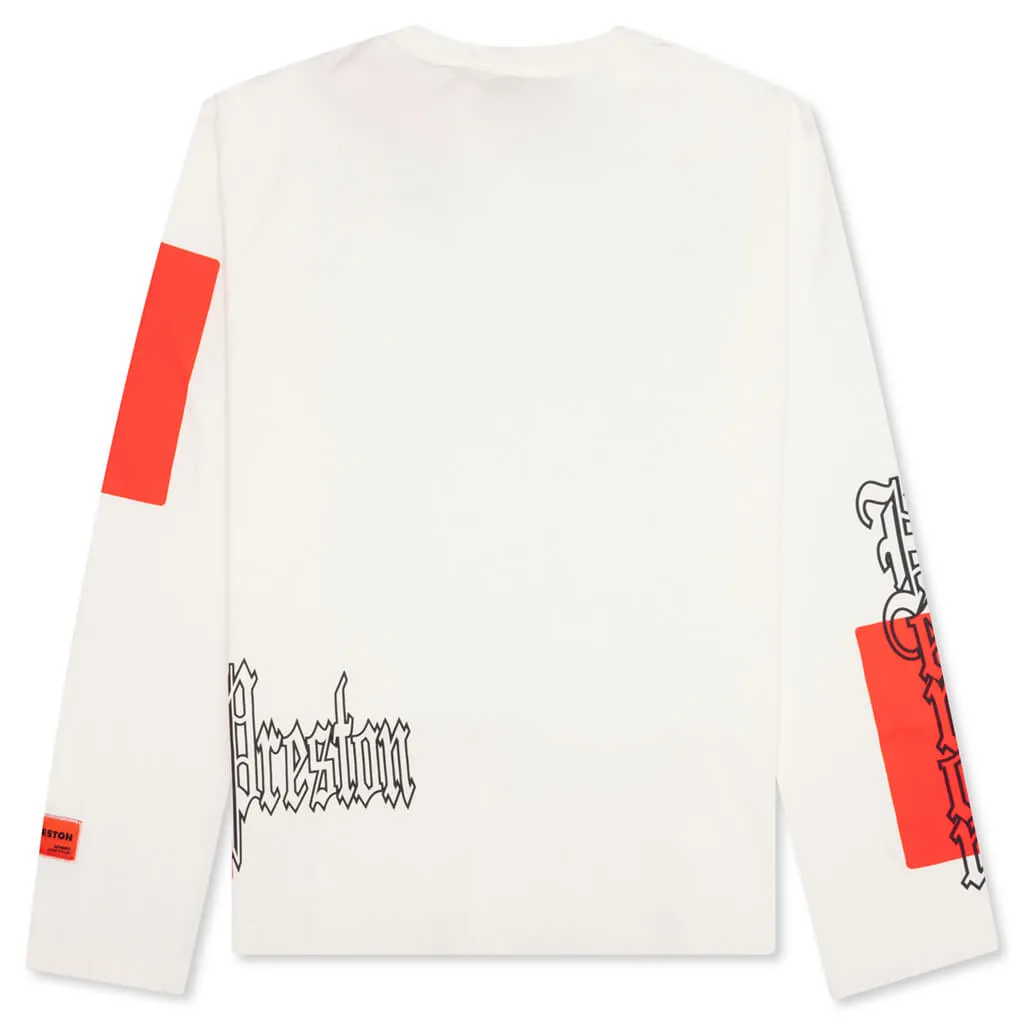 Gothic Color Blocks L/S Tee - White/Orange