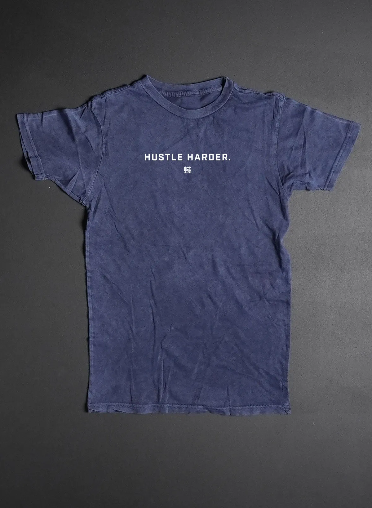 HUSTLE HARDER OVERSIZED TEE - NAVY