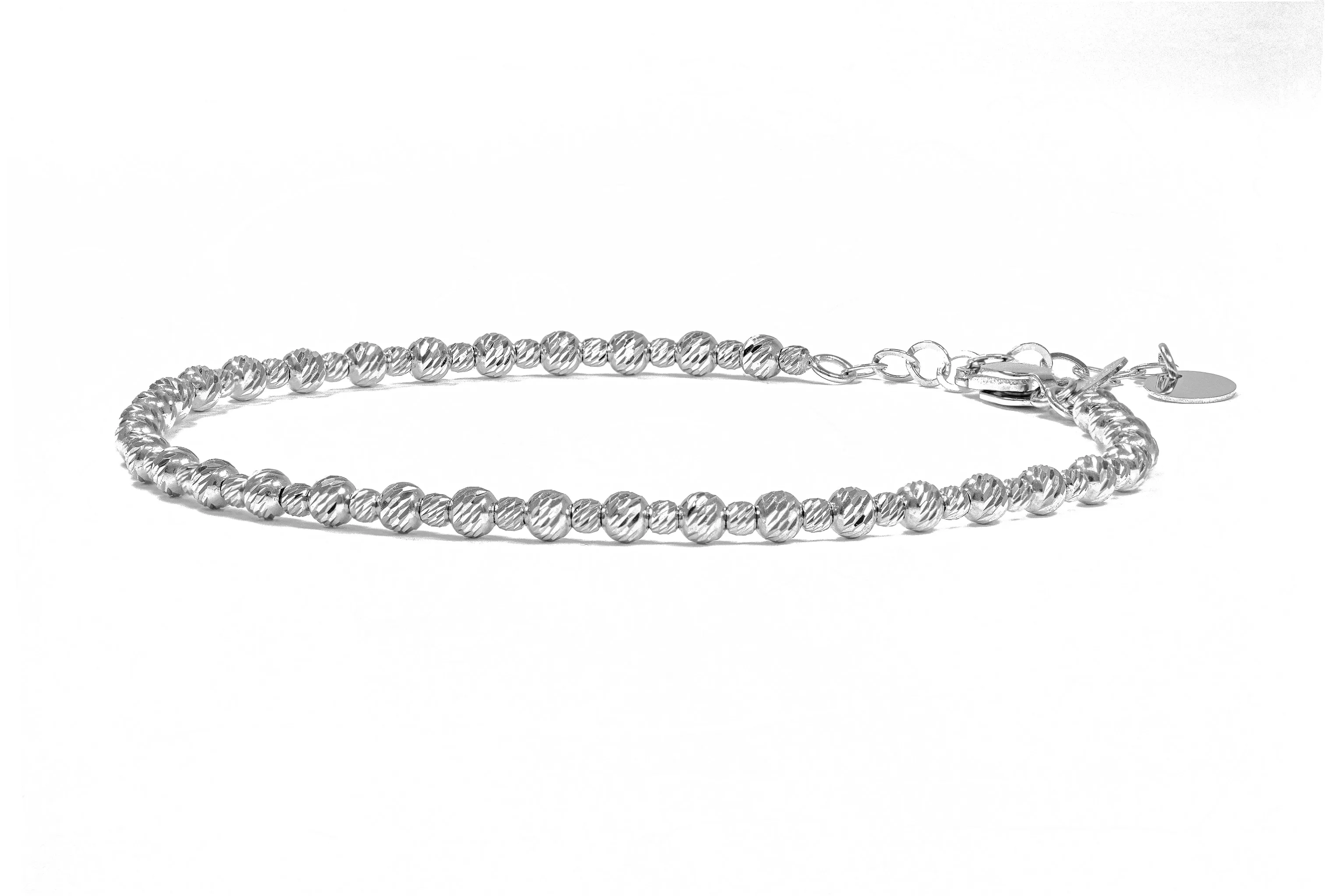 J.E.T. Diamond Cut Bracelet in 14K White Gold - Classic Large Model