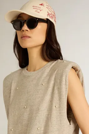 Journey Padded-Shoulder Grey T-Shirt