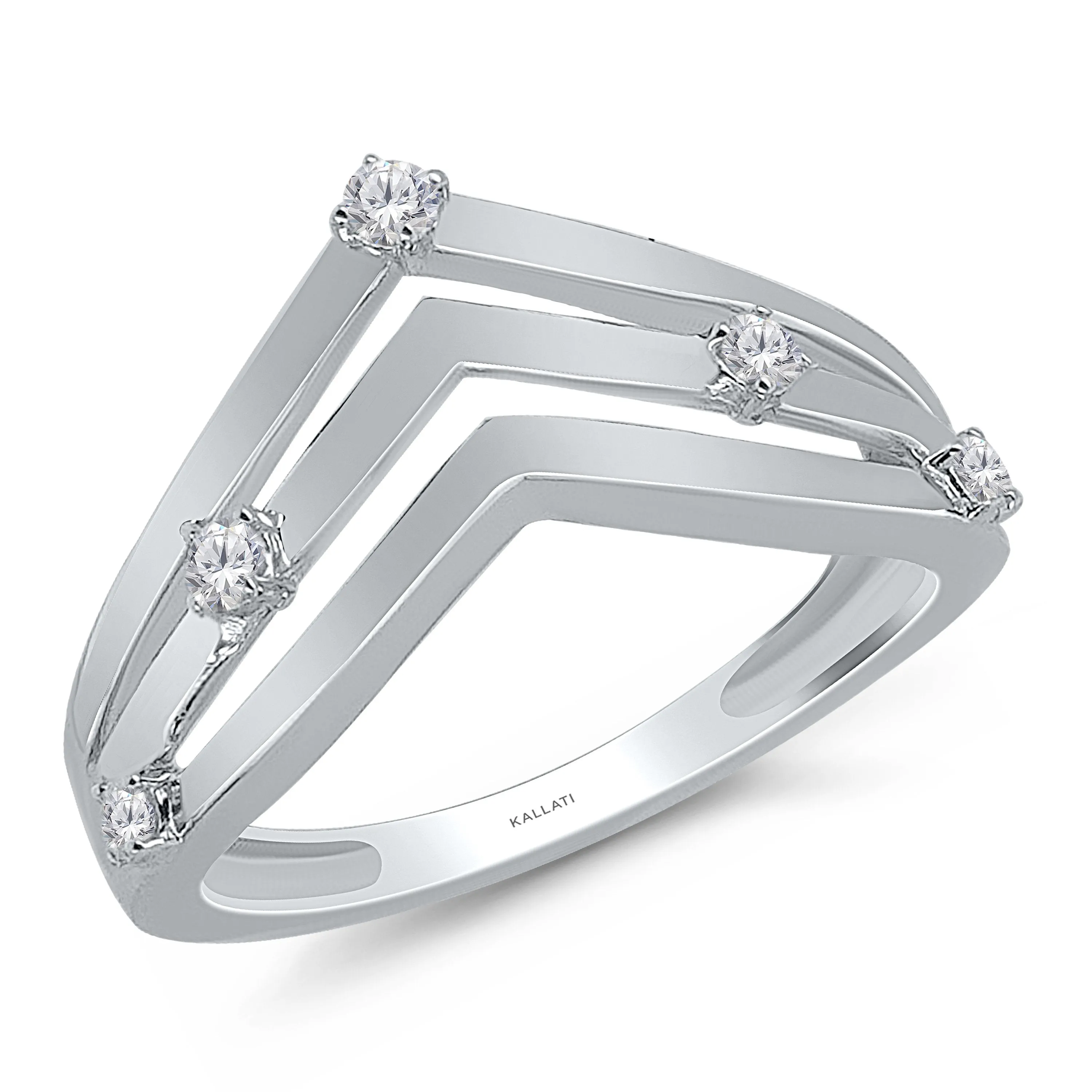 Kallati Eternal Diamond Ring in 14K White Gold