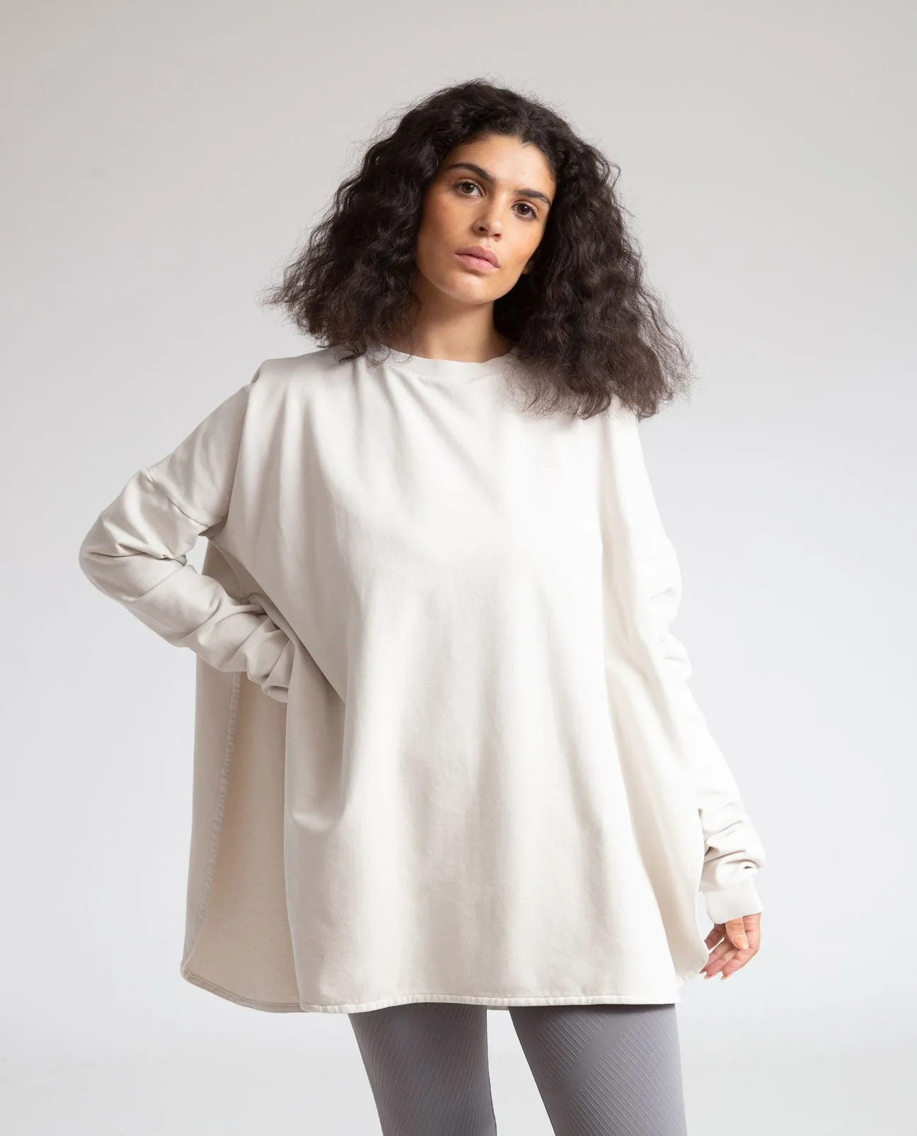 Kate Organic Cotton Sweatshirt In Moonbeam