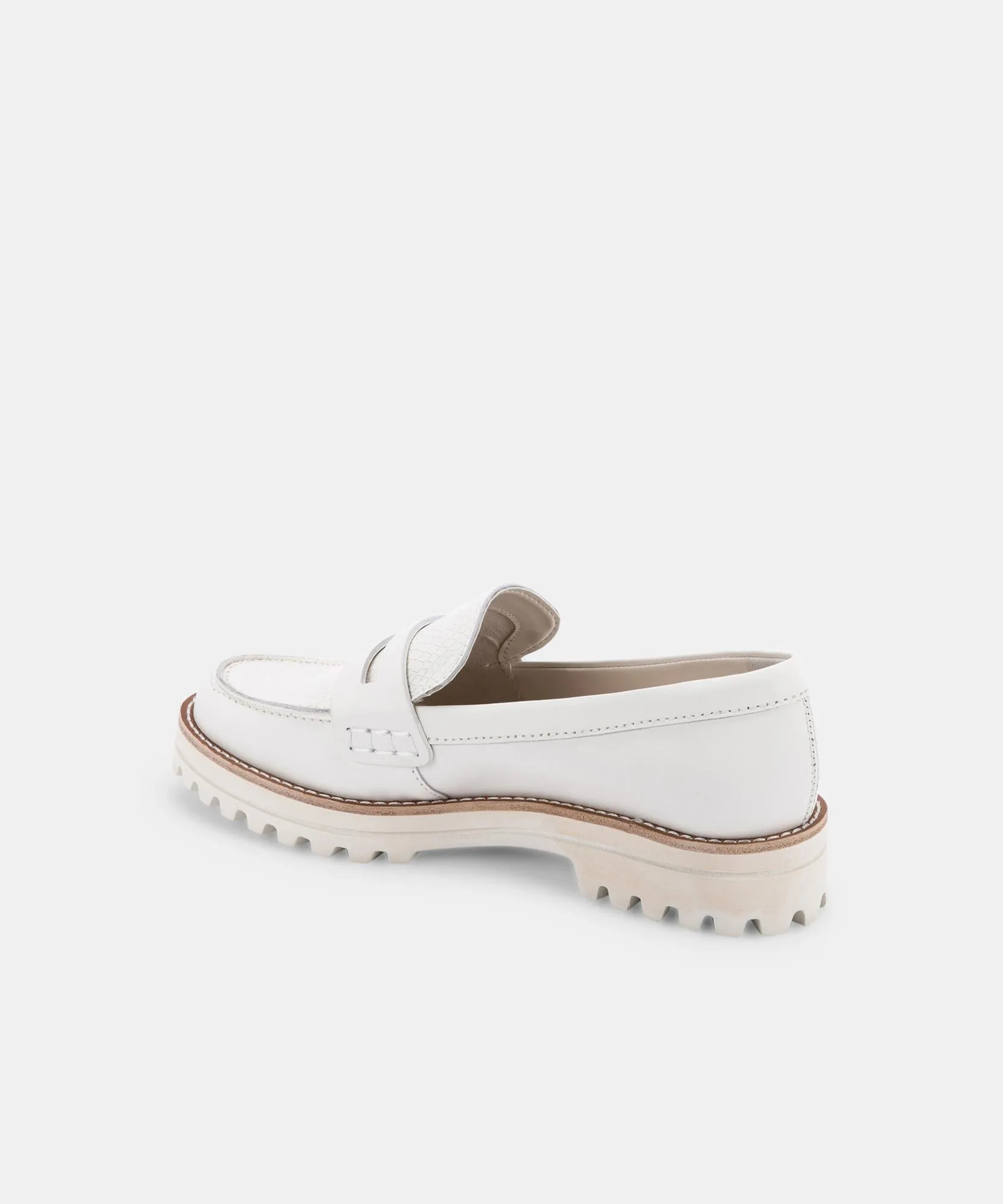 Kelsey DiPrima's AUBREE FLATS IN WHITE LEATHER - re:vita