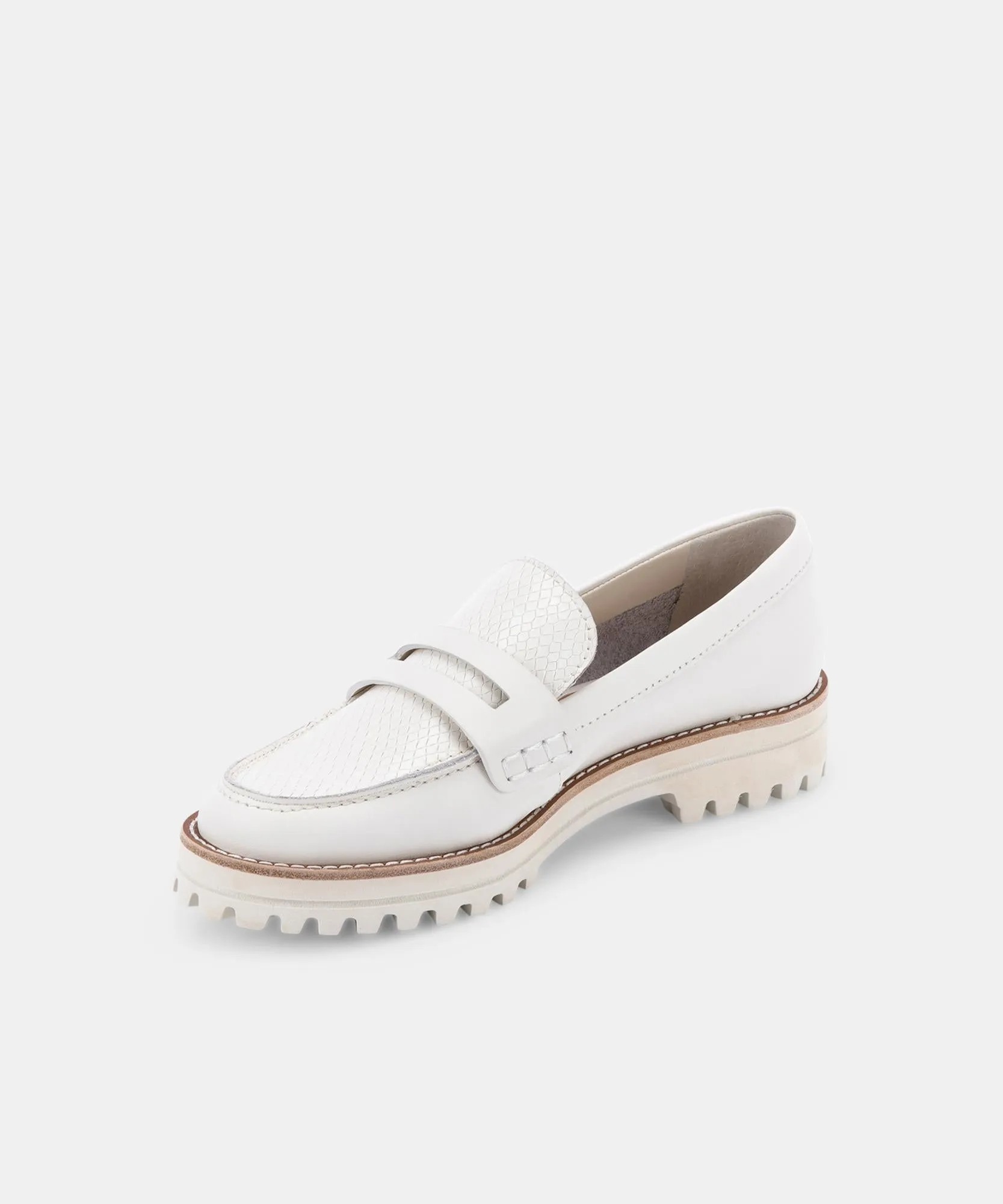 Kelsey DiPrima's AUBREE FLATS IN WHITE LEATHER - re:vita