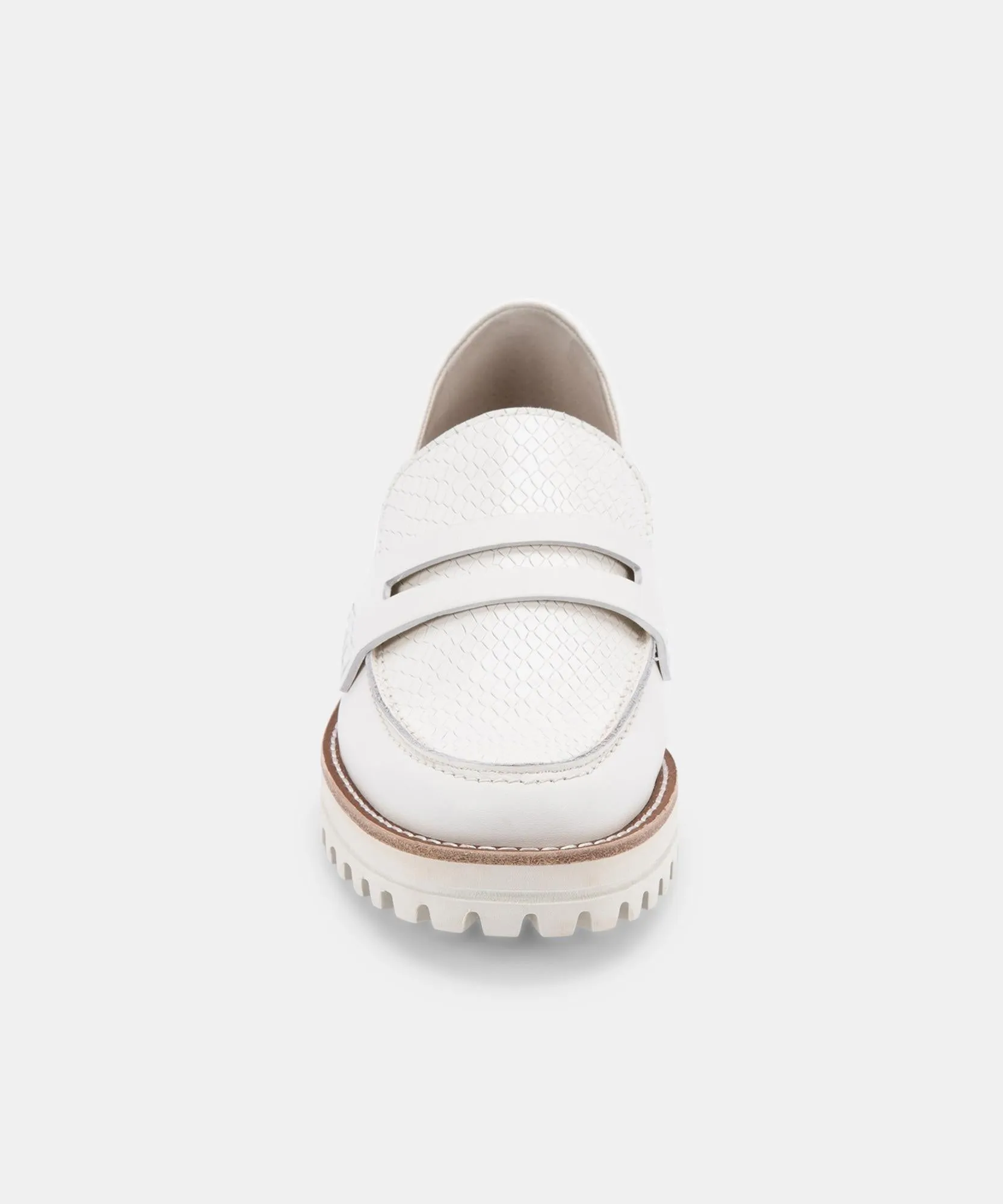 Kelsey DiPrima's AUBREE FLATS IN WHITE LEATHER - re:vita