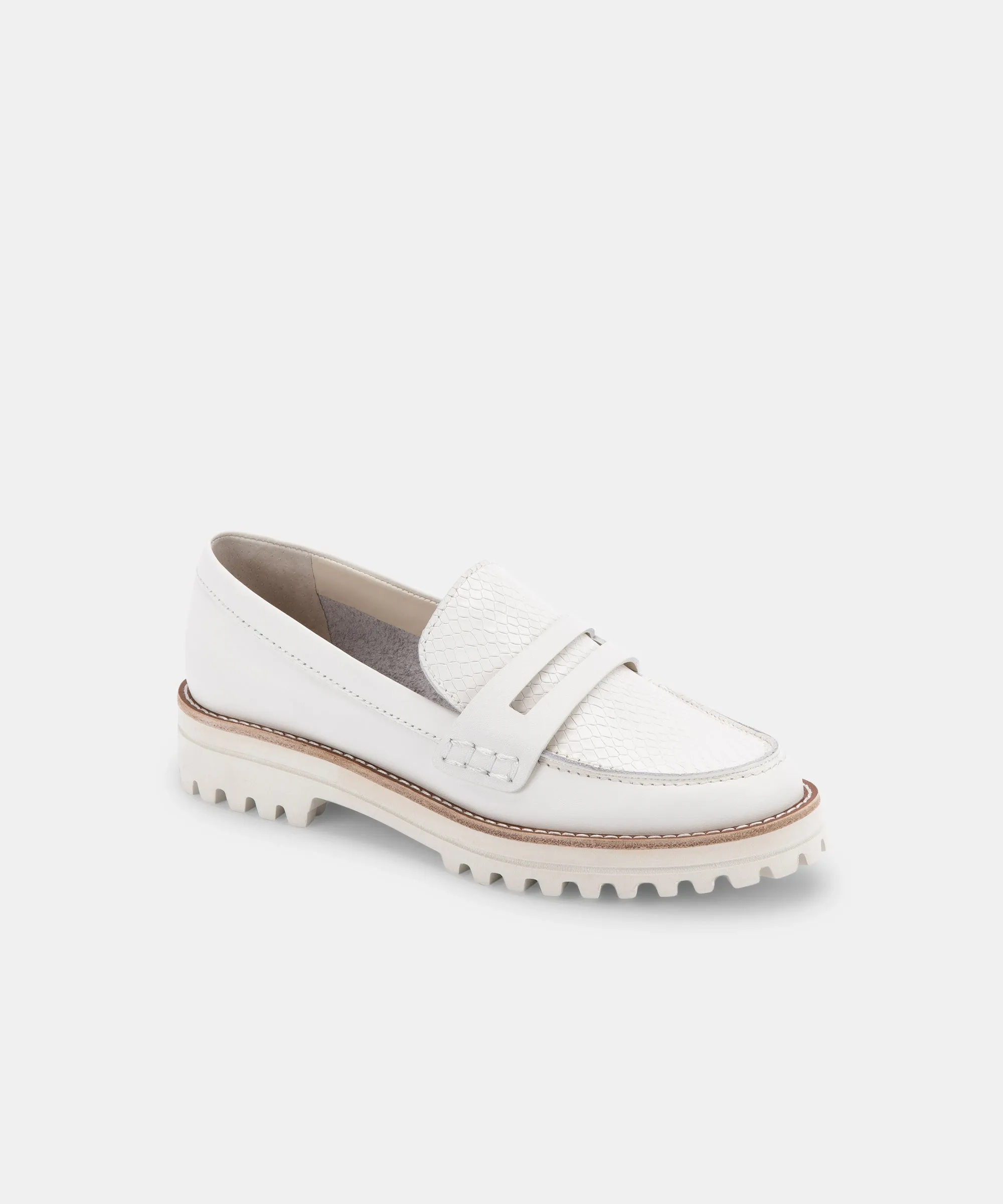 Kelsey DiPrima's AUBREE FLATS IN WHITE LEATHER - re:vita