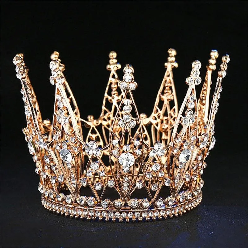 King & Queen Tiara Rhinestones Crown for Wedding or Prom