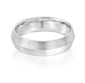 Knife Edge Comfort-fit Unisex Wedding Band