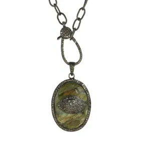 LABORADORITE EYE NECKLACE