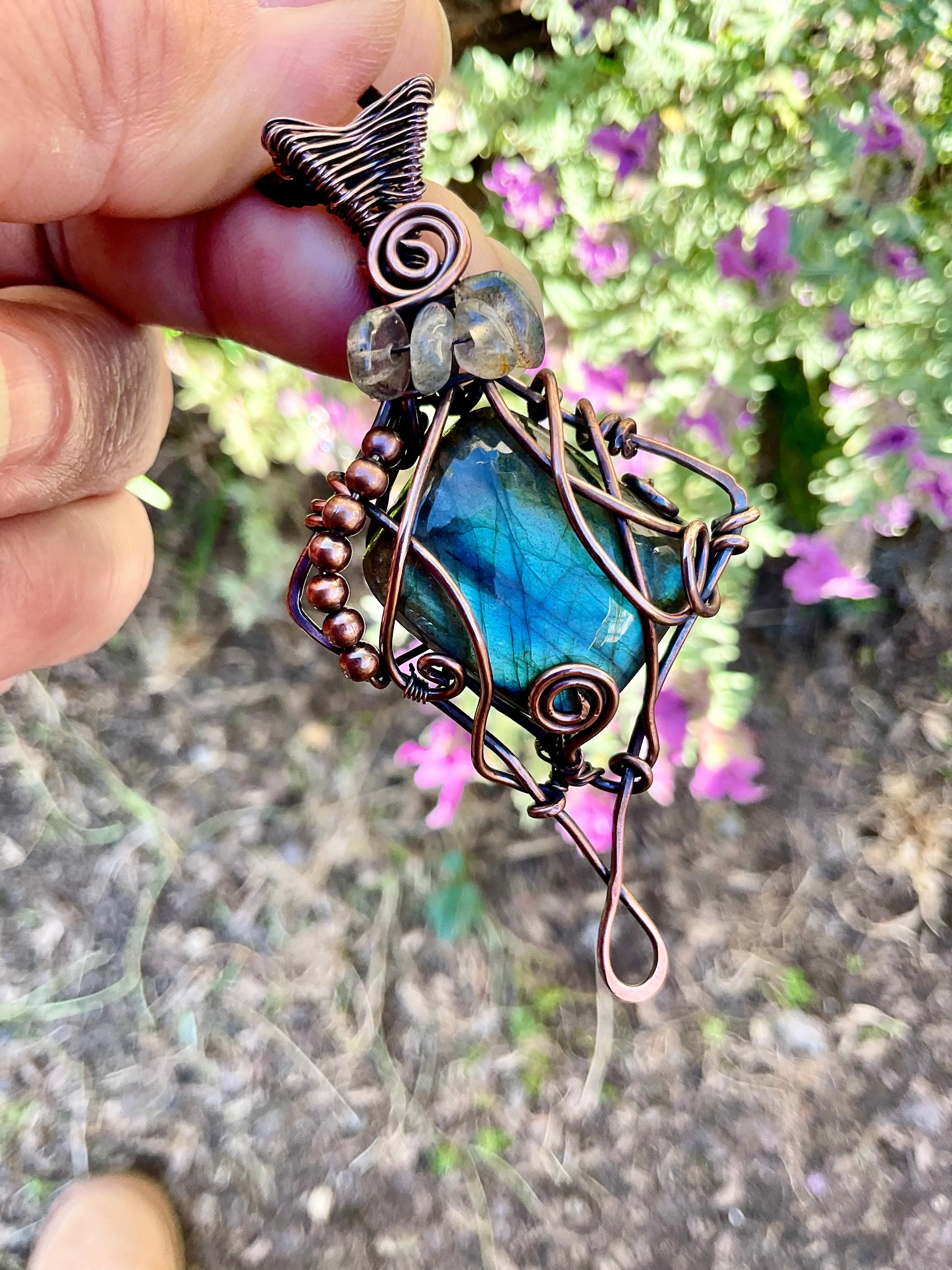 Labradorite Wire Wrapped Pendant