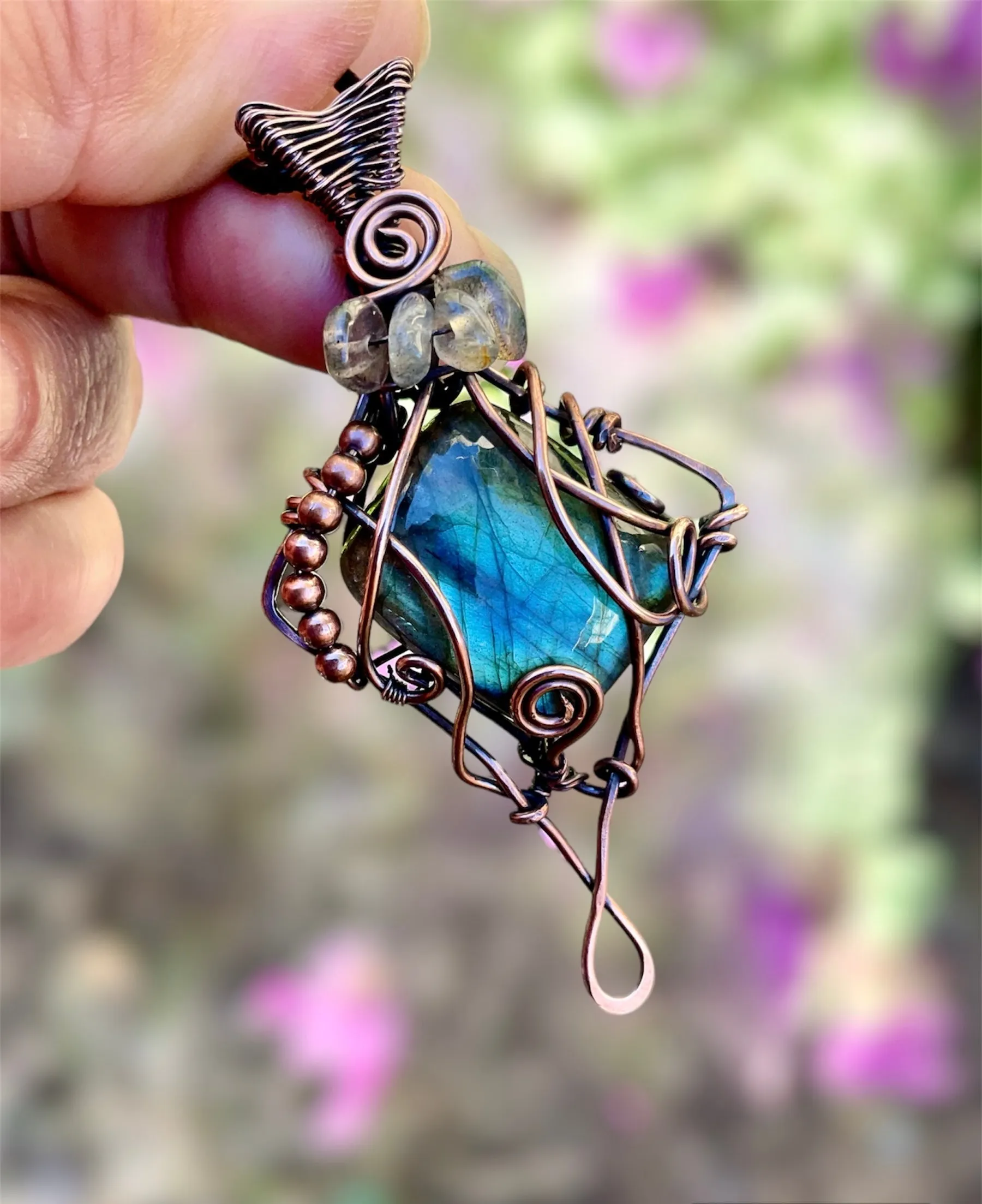 Labradorite Wire Wrapped Pendant