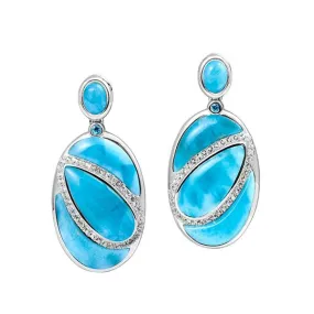 Larimar Betelgeuse Star Earrings