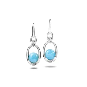 Larimar Lunar Eclipse Earrings