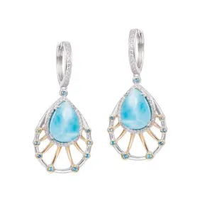 Larimar Solar Sun Rays Earrings