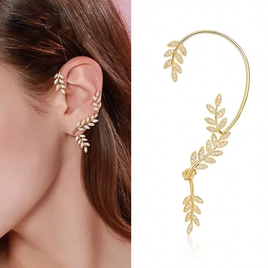 Laurel Leaf Ear Hook / Ear Cuffing