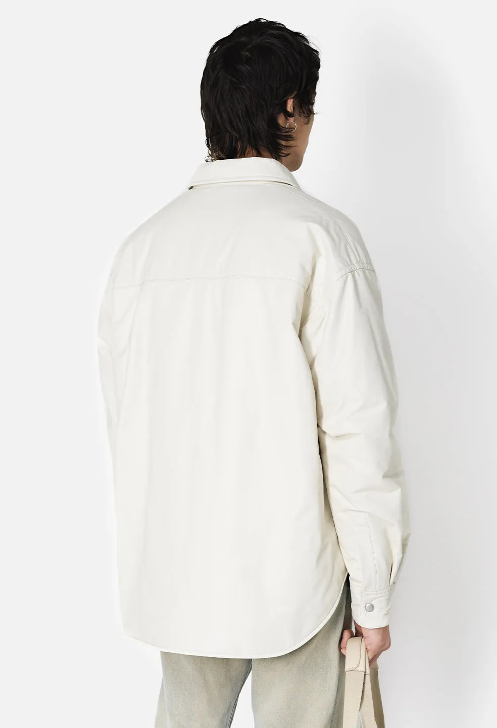 Leather Scout Overshirt / Ivory