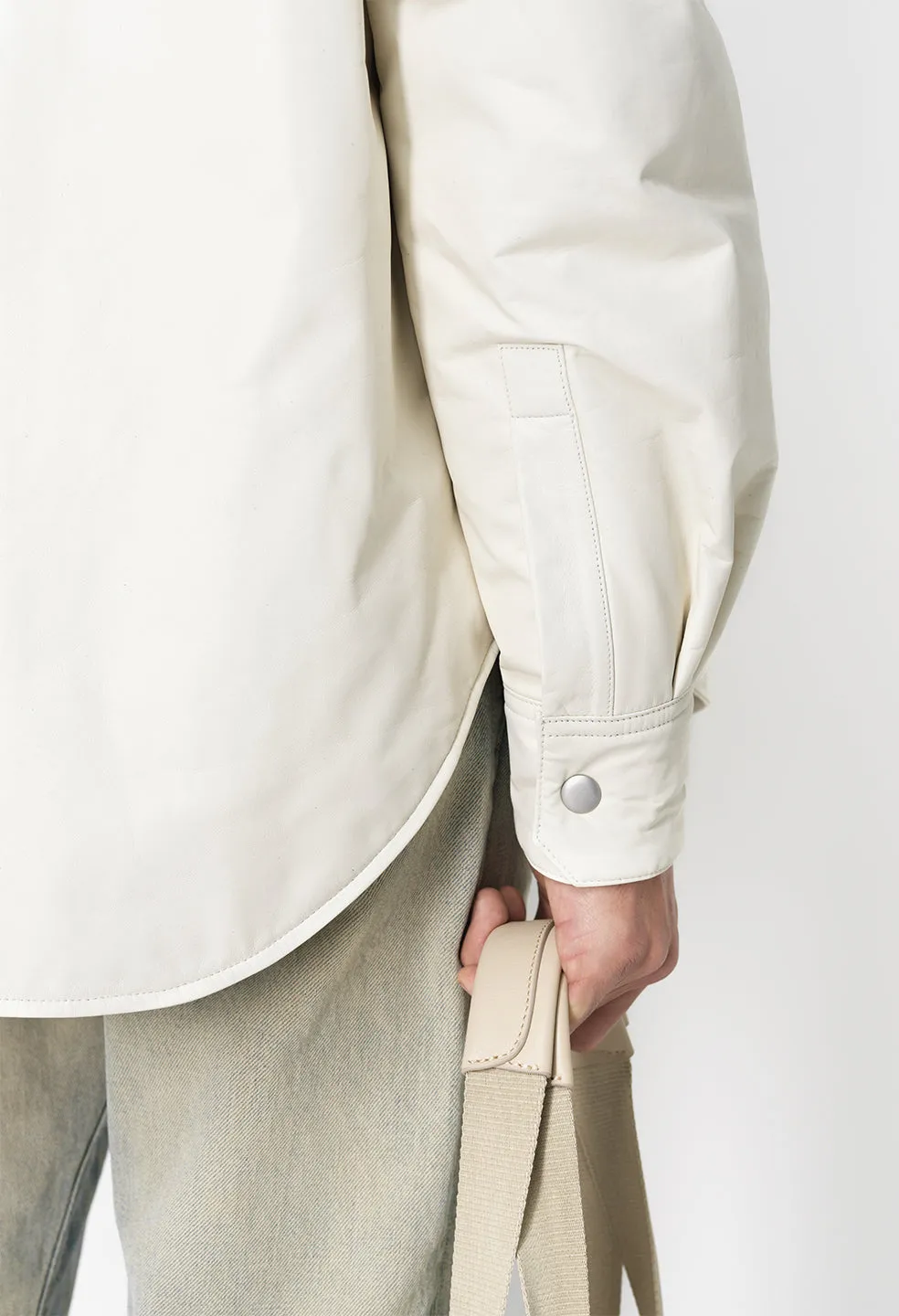 Leather Scout Overshirt / Ivory