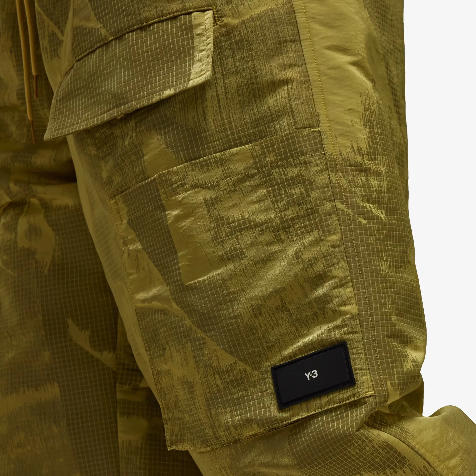 LINED JACQUARD RIPSTOP PANTS 'YELLOW/BLACK'