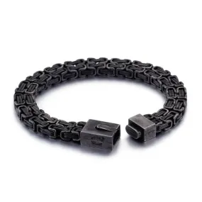 Link Chain with Magnetic Clasp Stainless Steel Fashion Bracelet