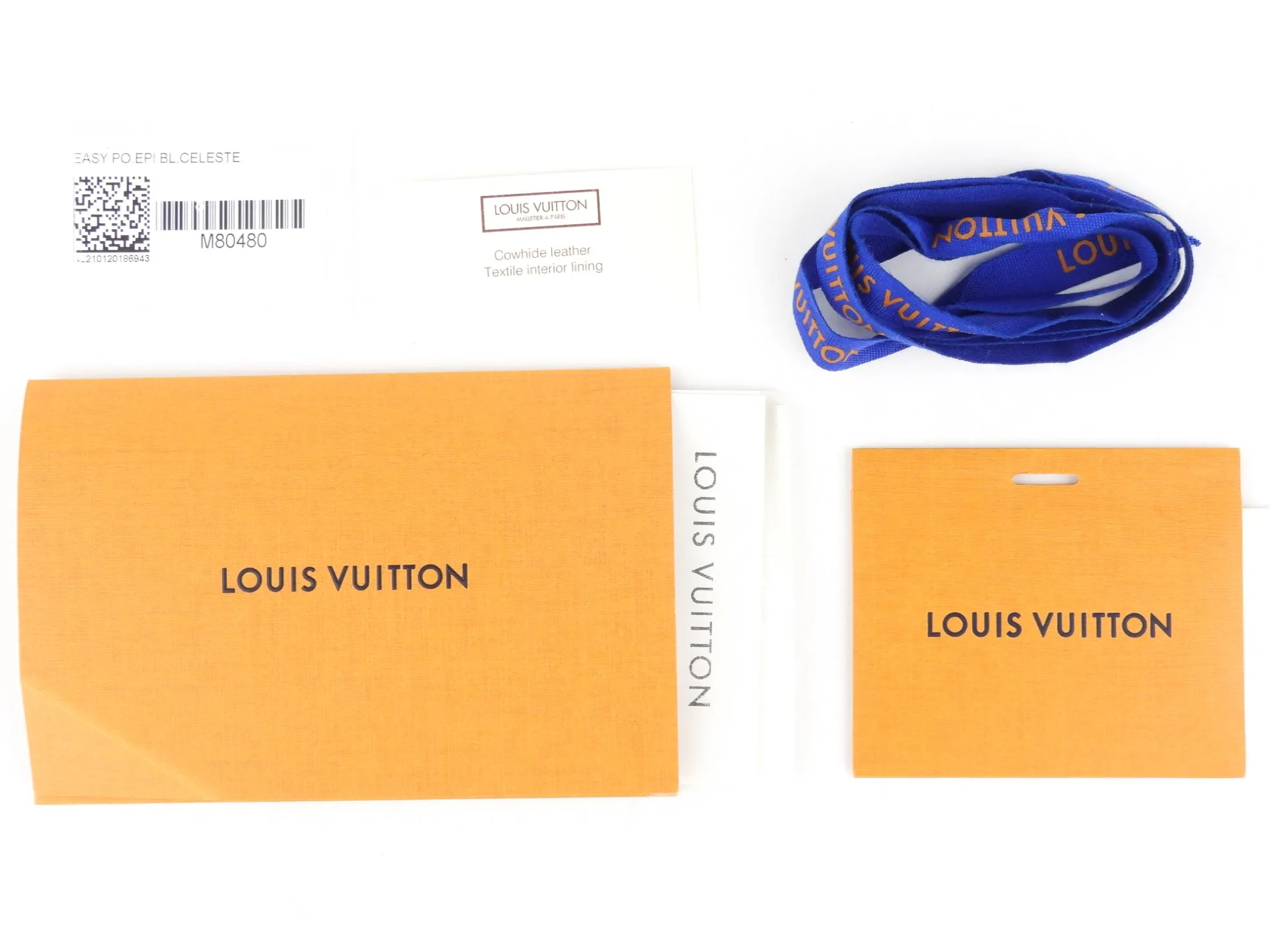 Louis Vuitton Blue Celeste Epi Leather Shoulder Chain Easy Pouch