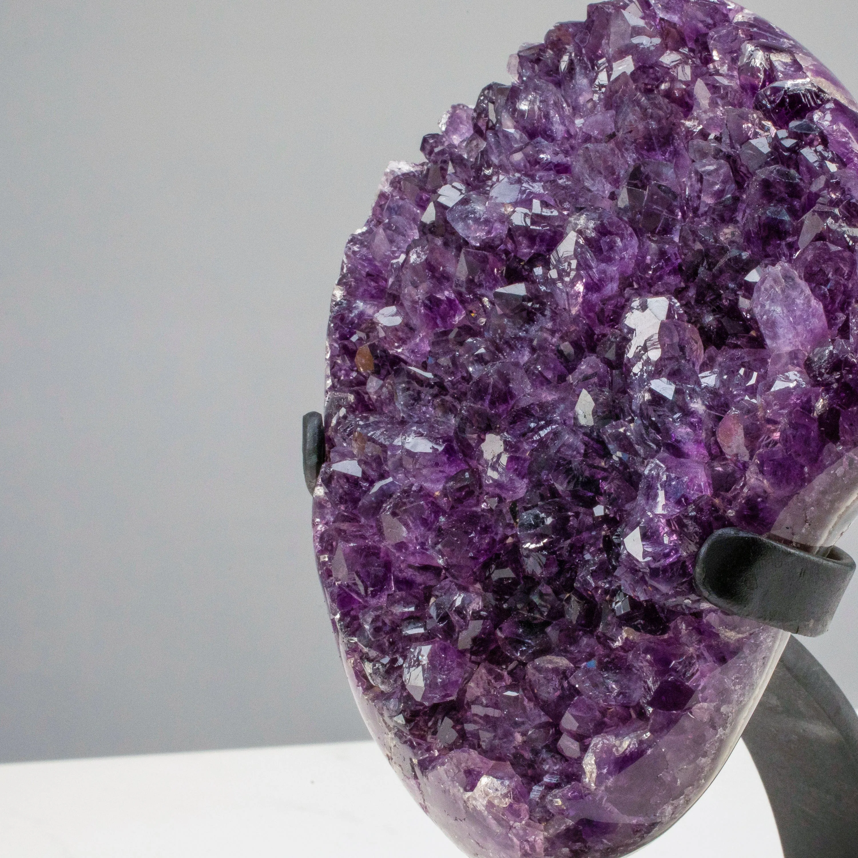 Medium Uruguayan Amethyst Geode on Custom Stand - 9/ 4 lbs - AAA Grade