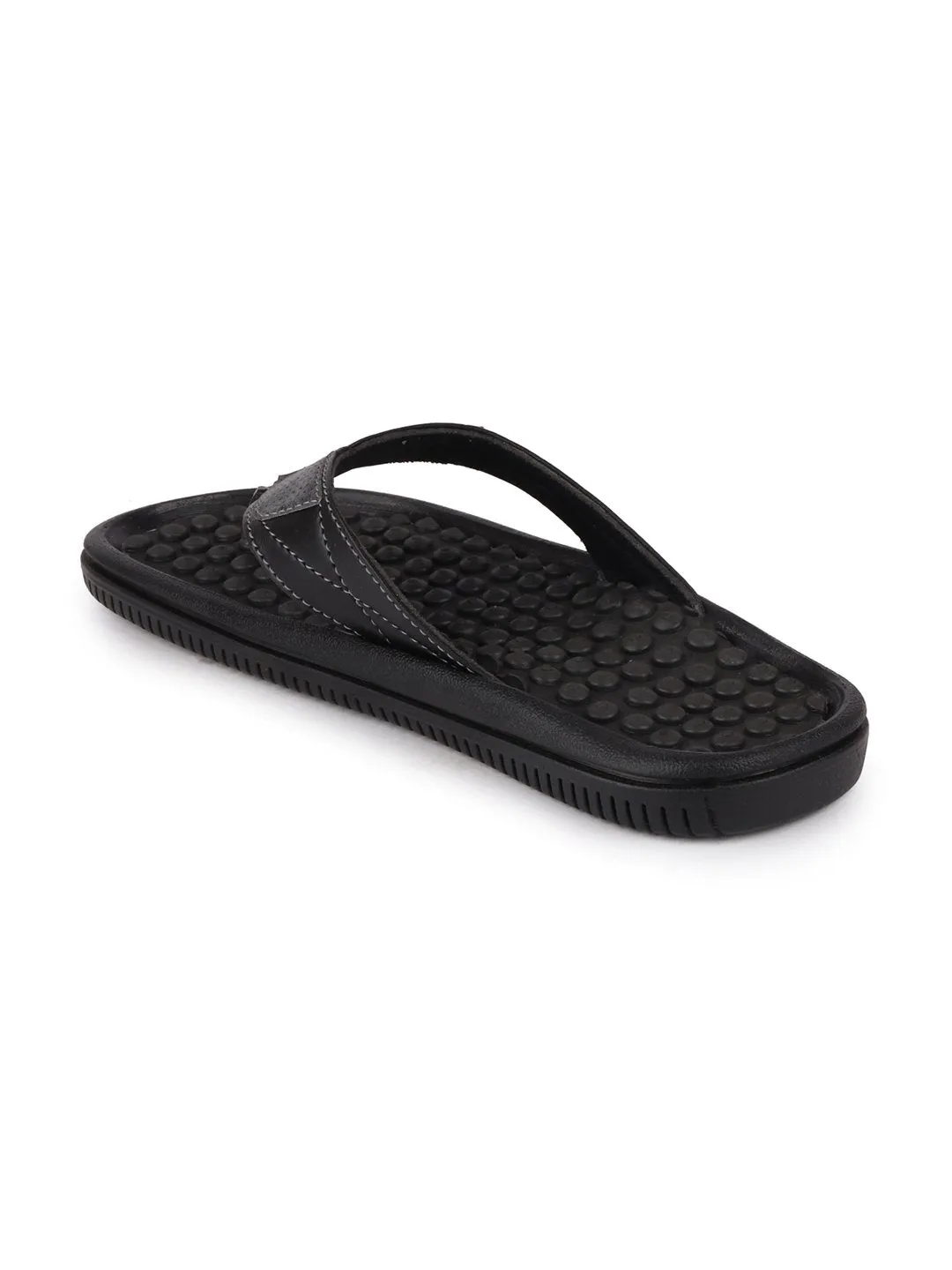 Men Black/Grey Casual Slip-On Slippers