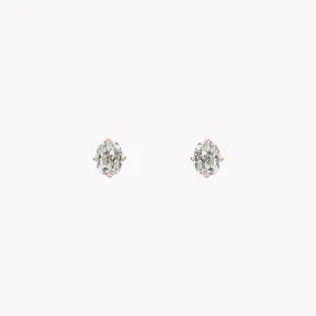 Modern Antique Cut Cushion Diamond Studs