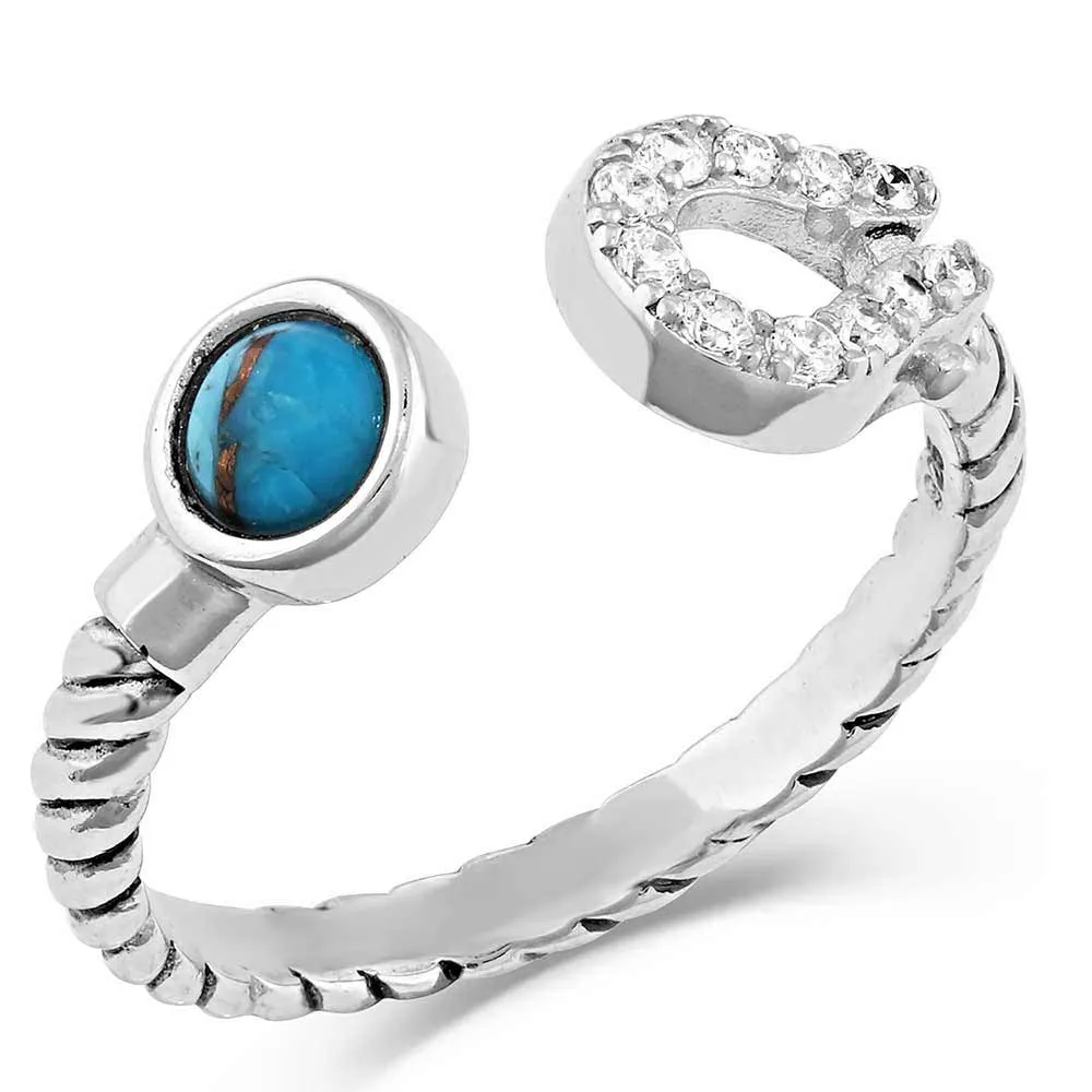 Montana Silversmiths Infinite Luck Turquoise Wrap Ring