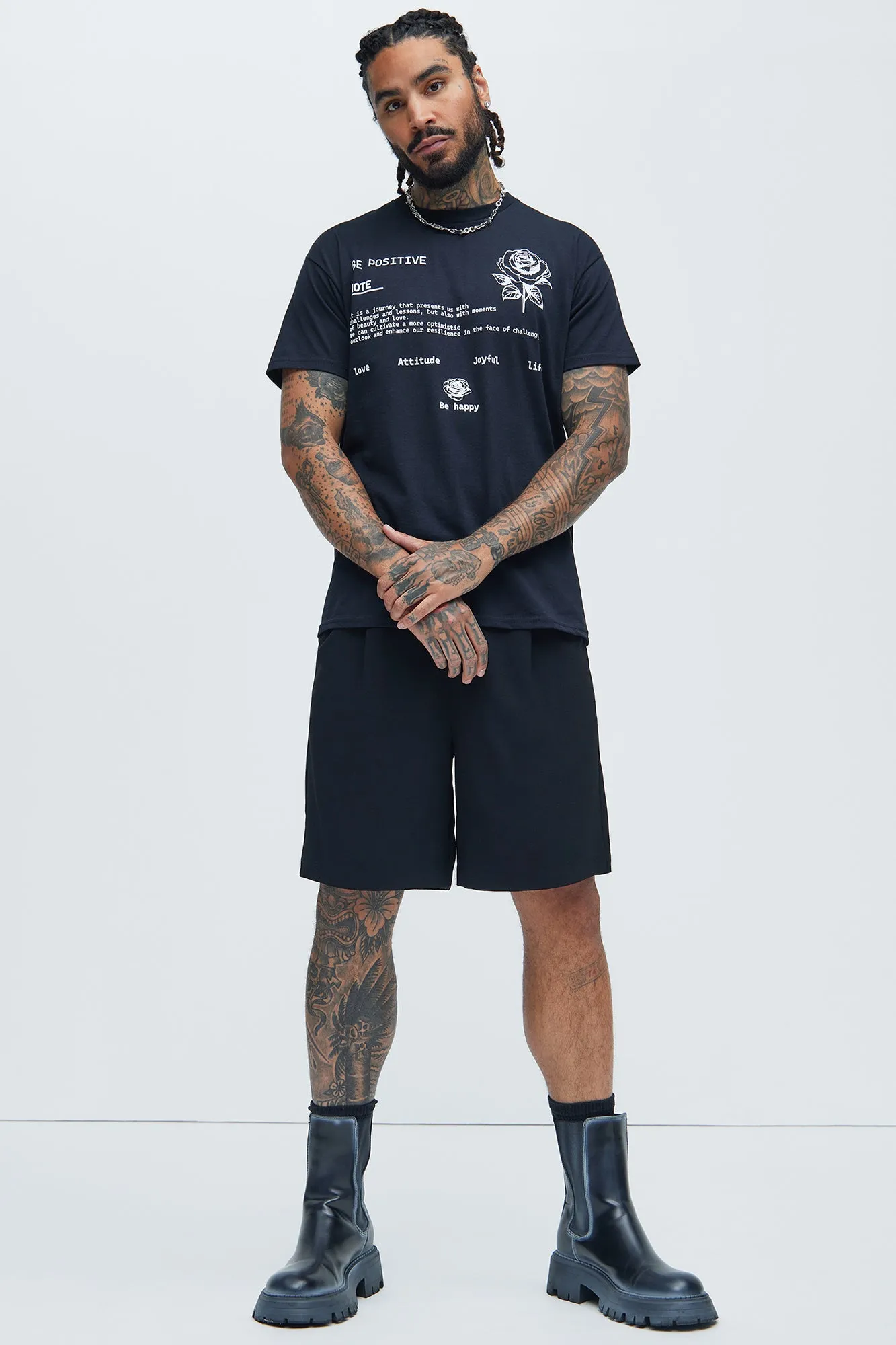 Motto Of Life Short Sleeve Tee - Black