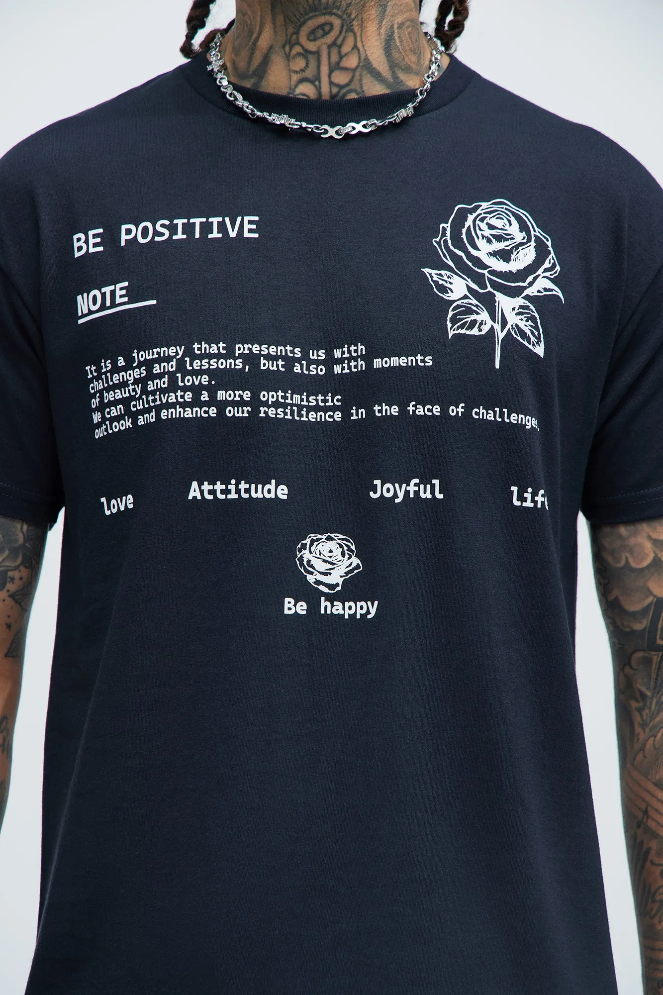 Motto Of Life Short Sleeve Tee - Black