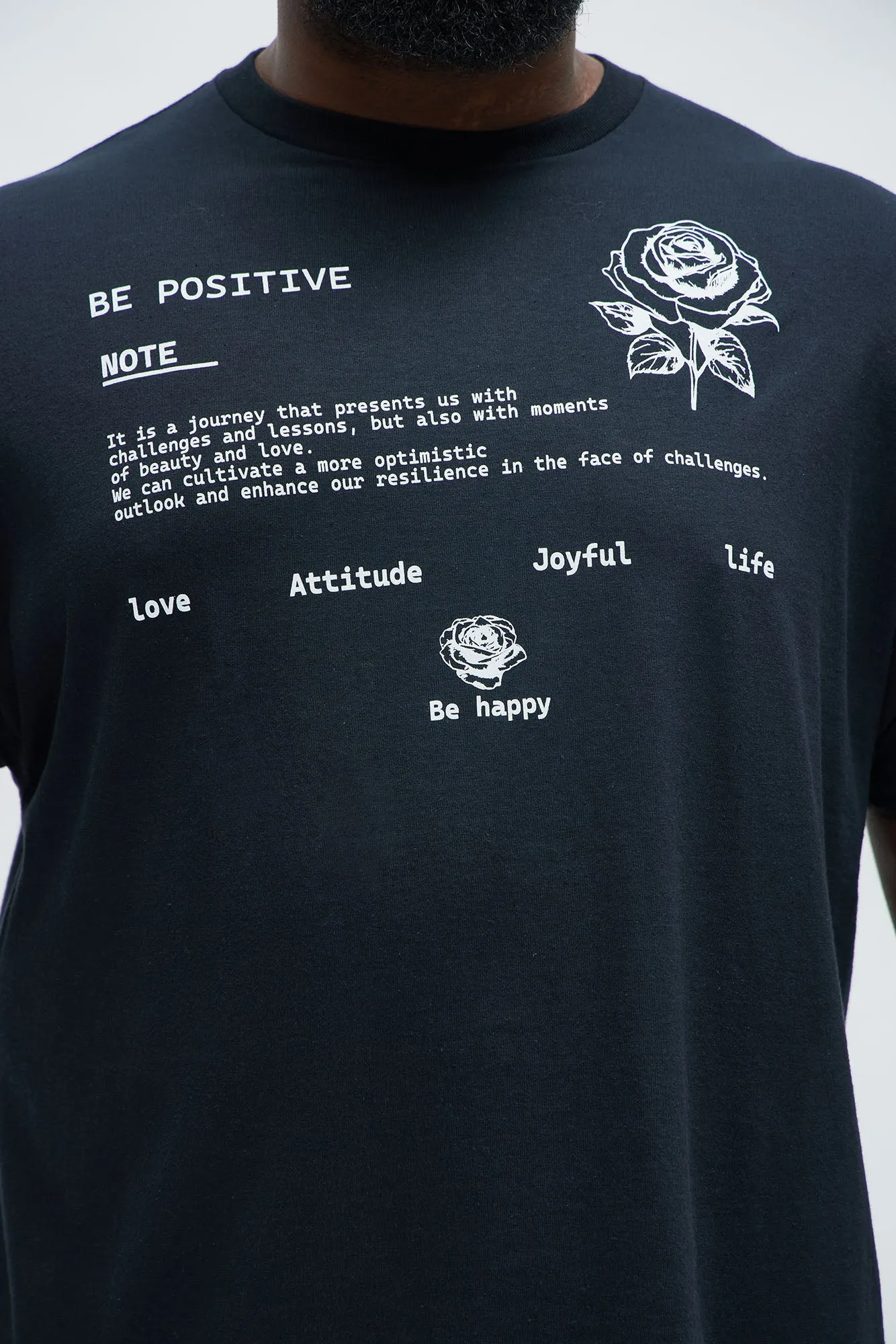 Motto Of Life Short Sleeve Tee - Black