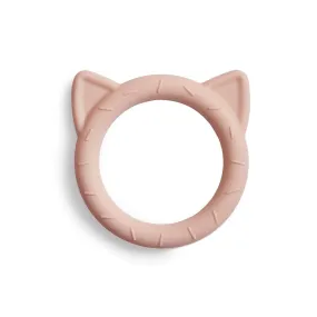 Mushie Silicone Teether - Cat - Blush