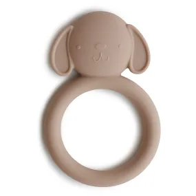 Mushie Silicone Teether - Dog - Natural