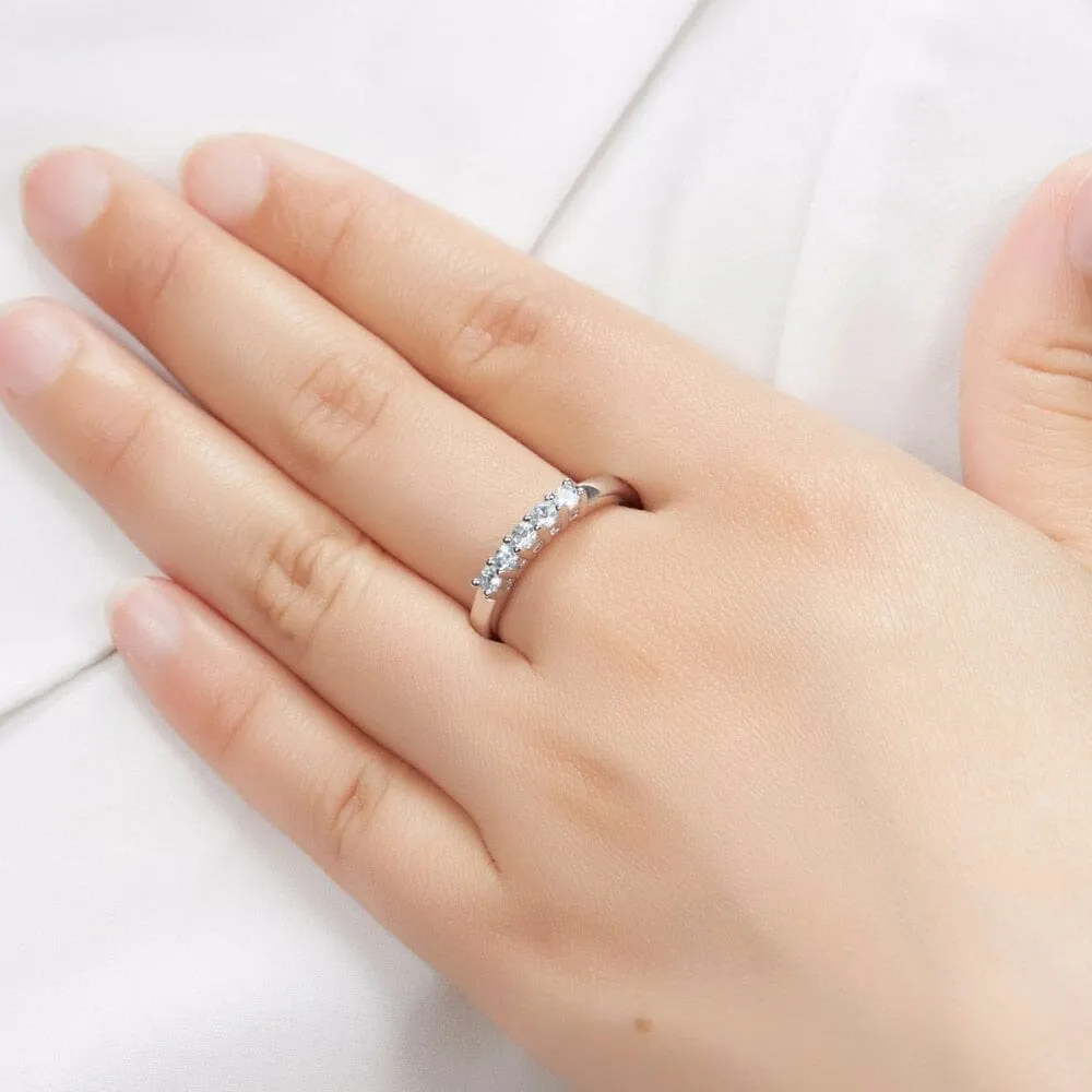 Natural Aquamarine Ring - 925 Sterling Silver