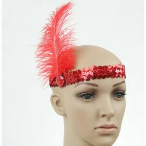 New Feather Sequin Headpiece Costume Feather Headband Party Favor