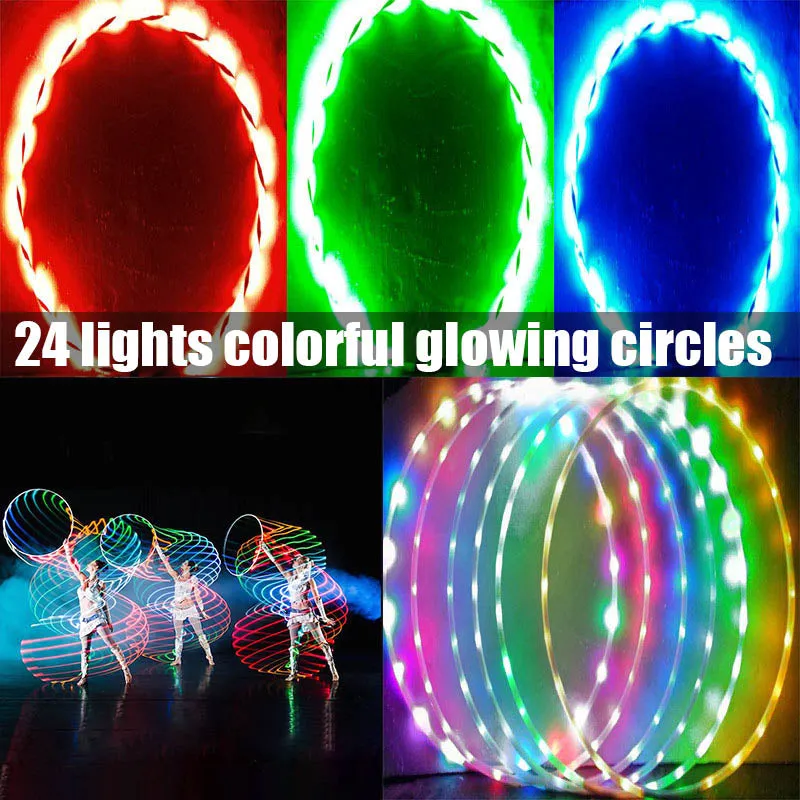 Newly High Quality Portable LED Sports Hoop Flashing Light Toy for Kids Adults