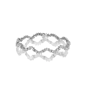 Oaklyn 3 Carat Round Brilliant Single Row Diamond Tennis Bracelet in 14k White Gold By Mike Nekta