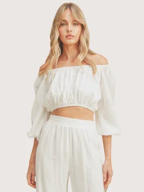 OTS Puff Sleeve Crop Top