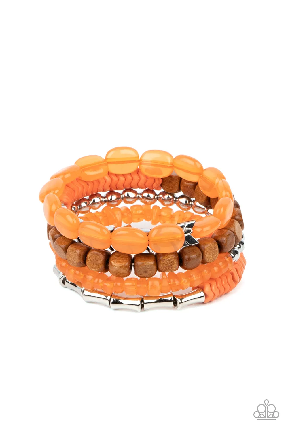 Outdoor Retreat - Orange Paparazzi Bracelet