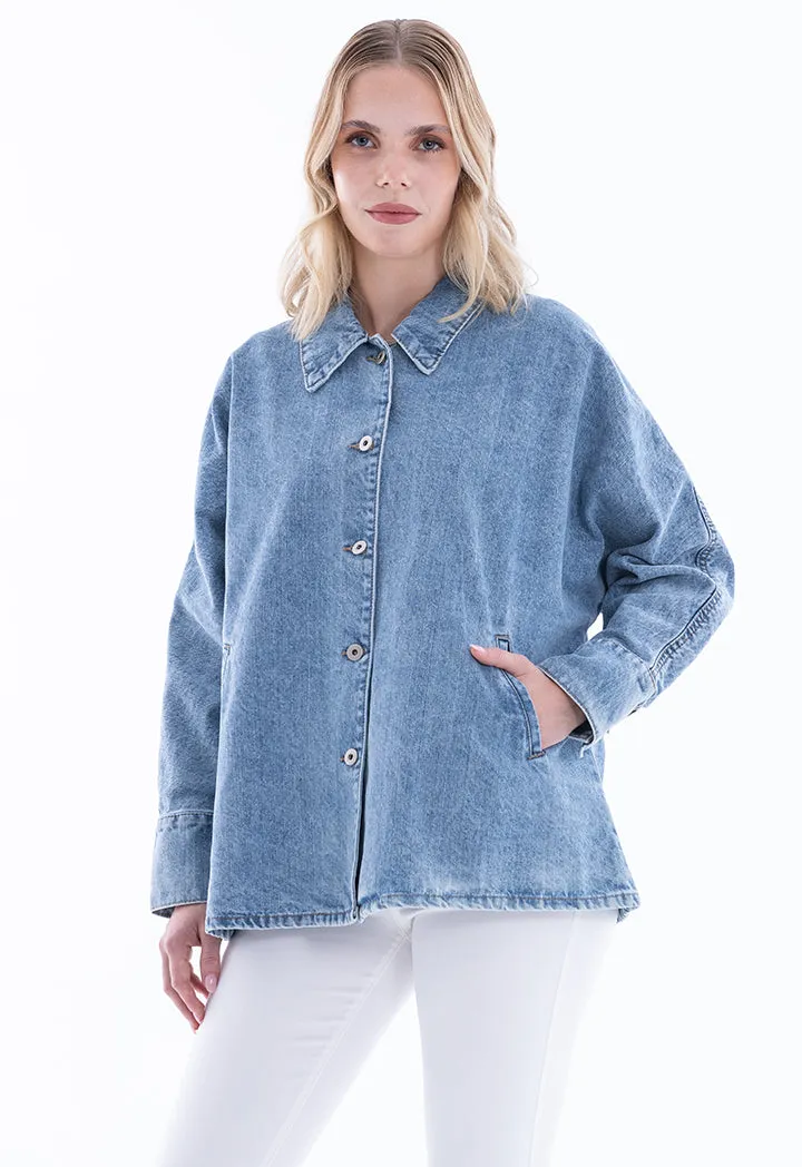 Oversized Light Blue Denim Jacket