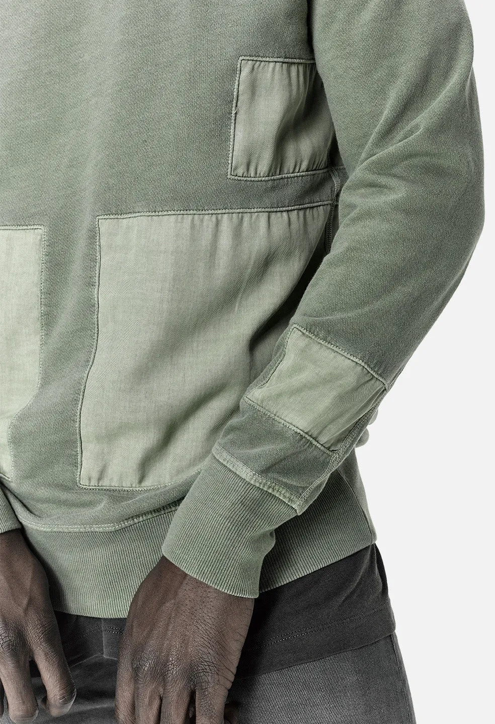 Paneled LS Crew / Olive