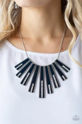 Paparazzi Necklace ~ FAN-tastically Deco - Blue Necklace