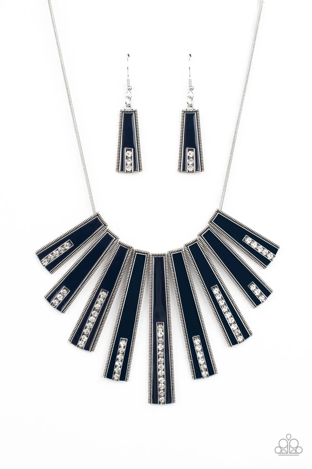 Paparazzi Necklace ~ FAN-tastically Deco - Blue Necklace