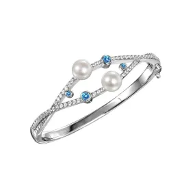 Pearl Crossed Paths Bangle