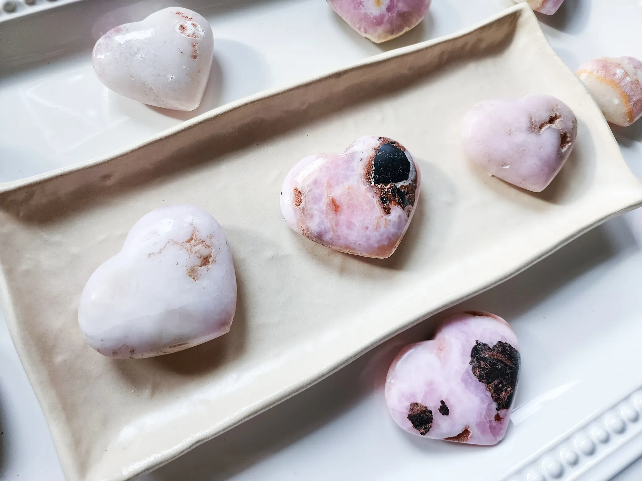 Pink Aragonite Heart