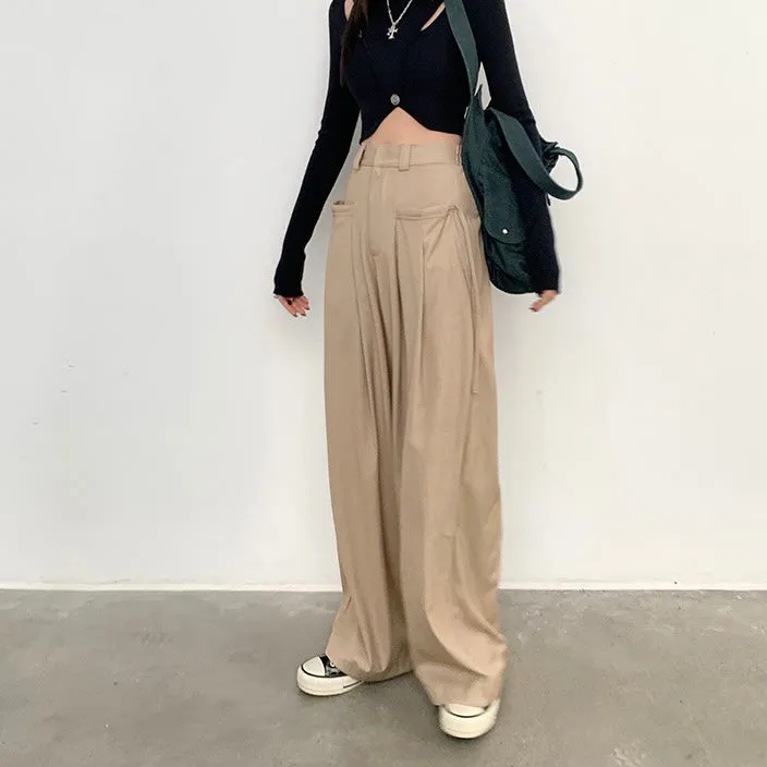 Pocket String Strap Oversized Trouser