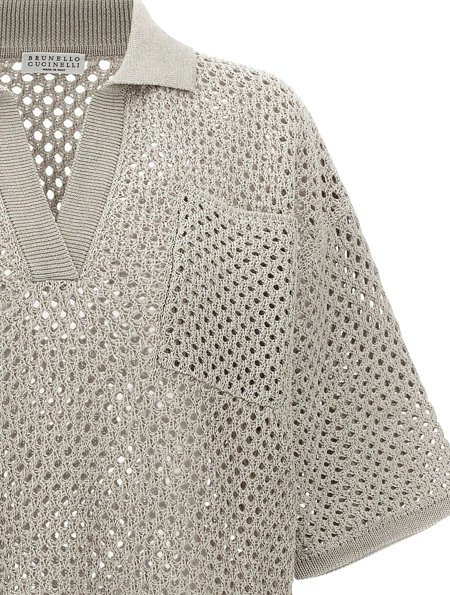 POLO SWEATER IN NET STITCH